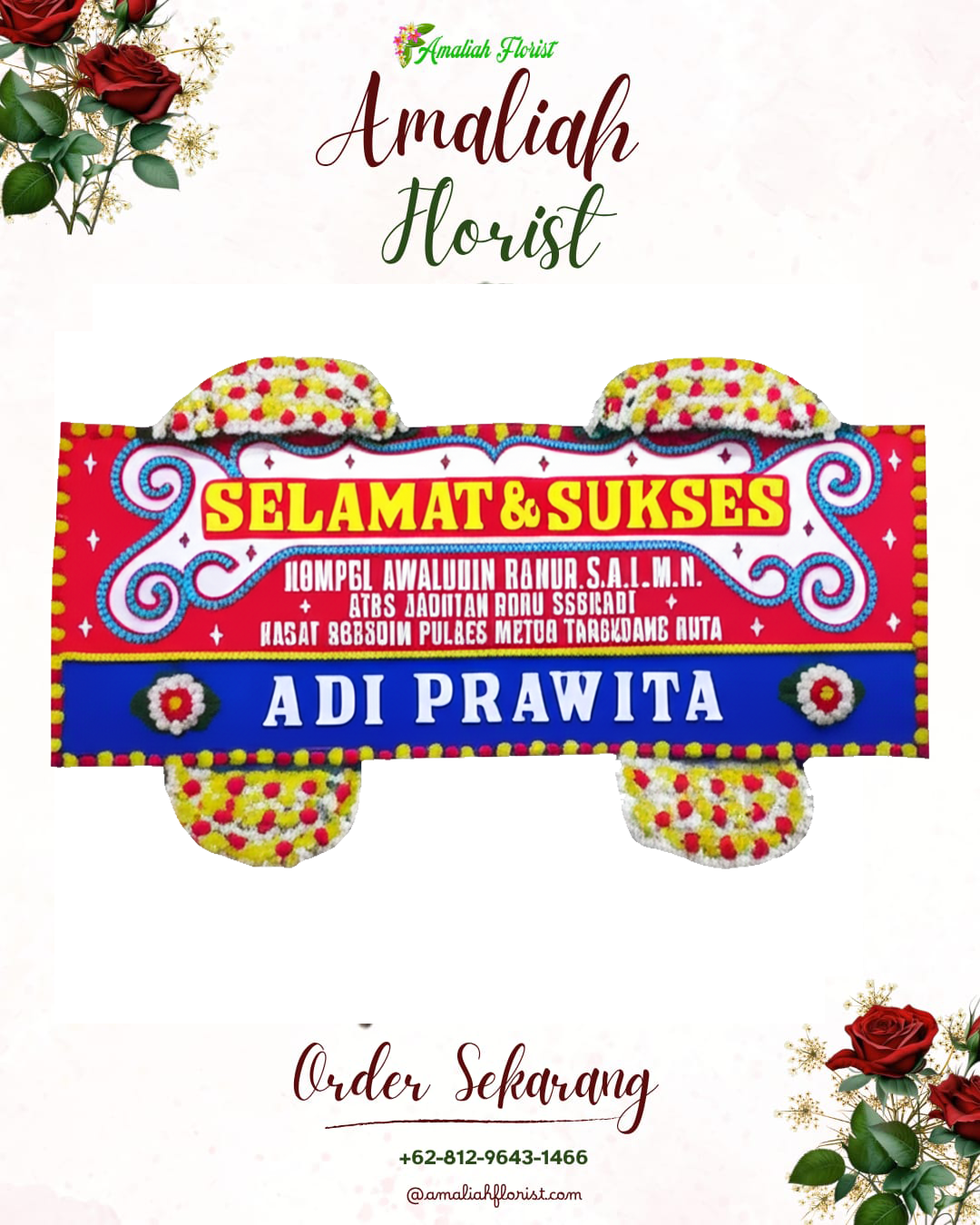 Papan Bunga Ucapan Selamat Sukarami